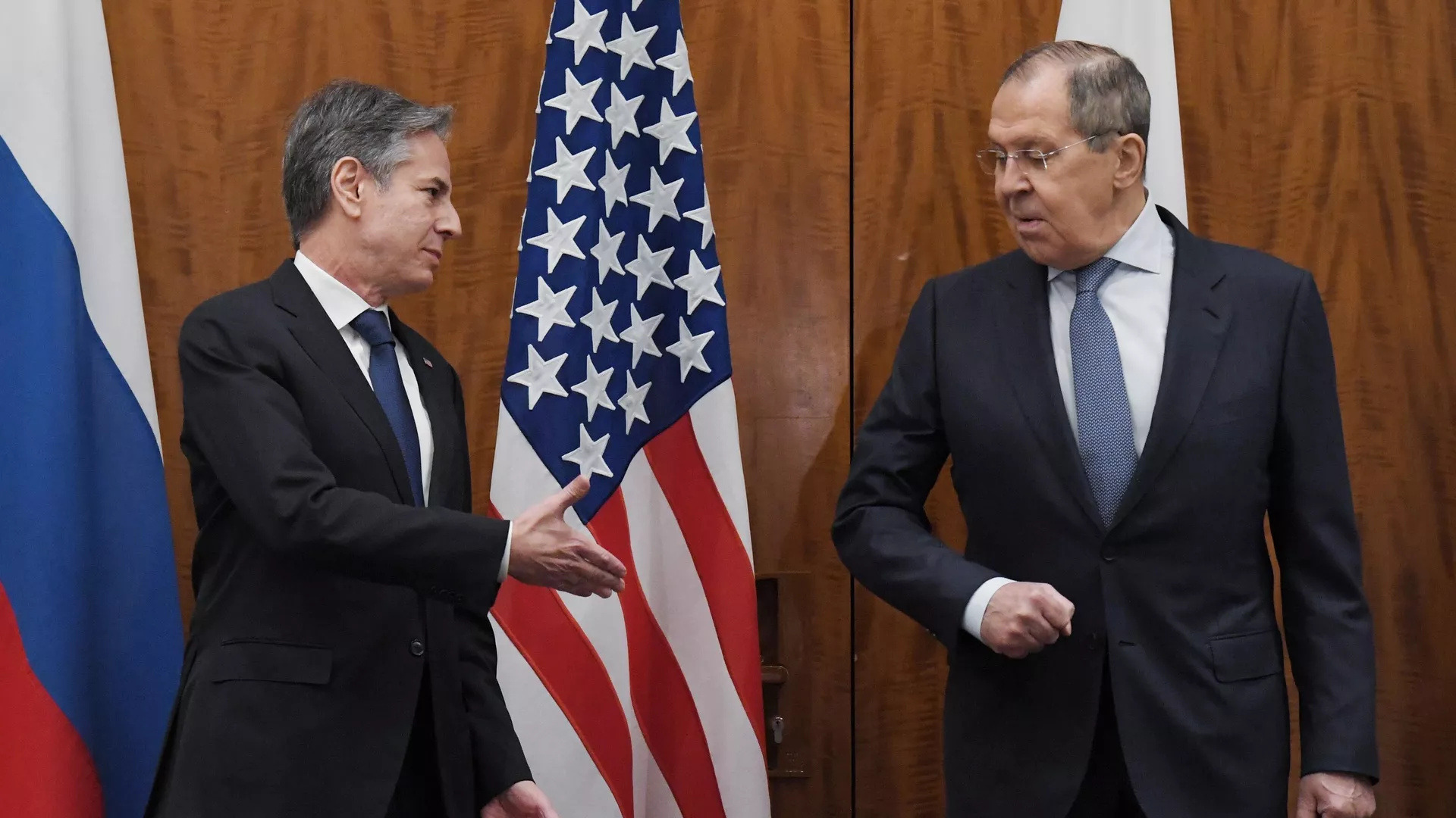 Встреча главы МИД  С. Лаврова с госсекретарем США Э. Блинкеном в Женеве