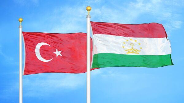 Турецкий и таджикский флаги - Sputnik Таджикистан