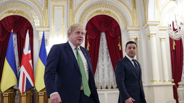 Визит премьер-министра Великобритании Бориса Джонсона в Киев - Sputnik Таджикистан