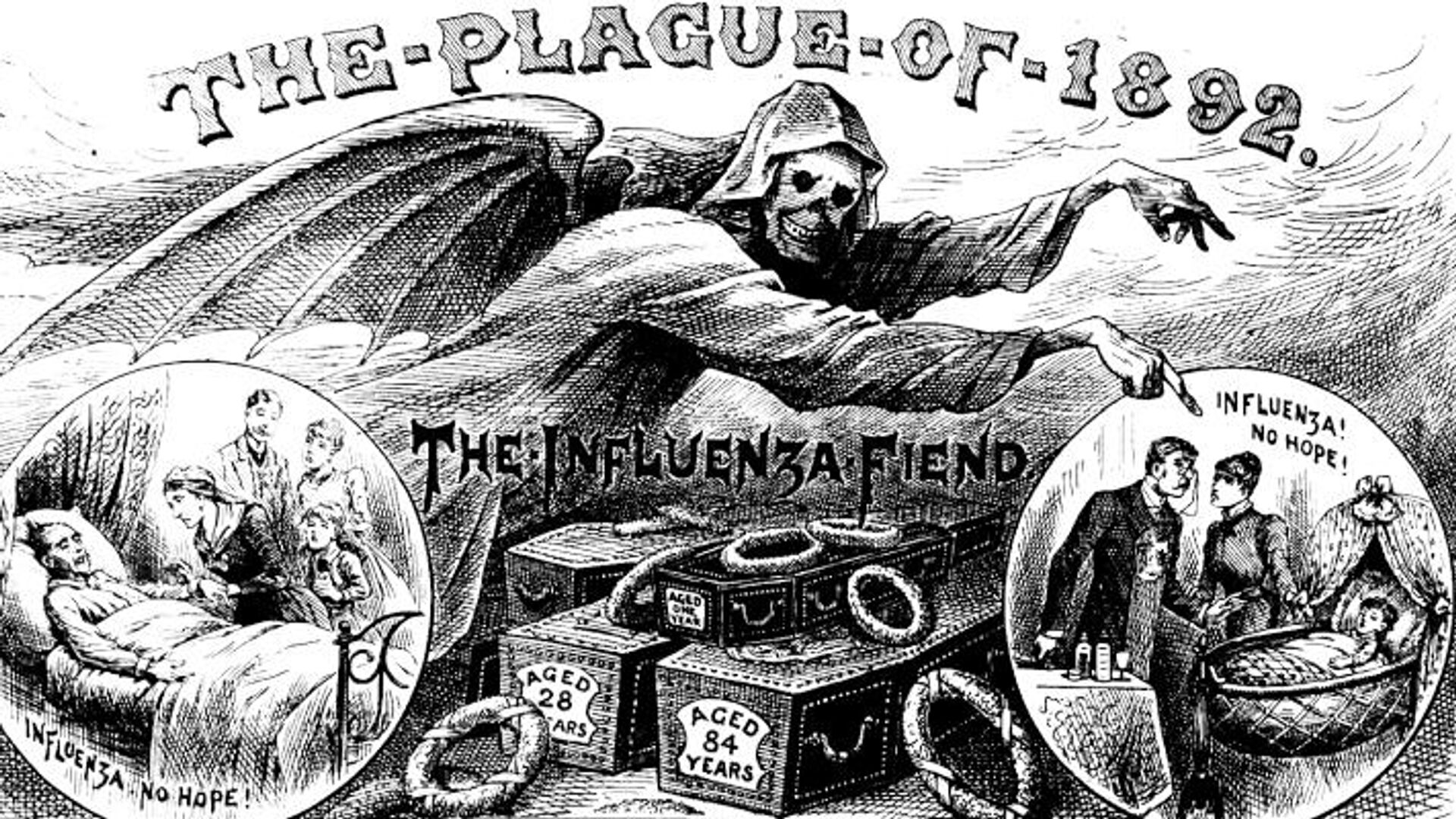 Пандемия гриппа (1889–1890), иллюстрация - Sputnik Таджикистан, 1920, 17.02.2022