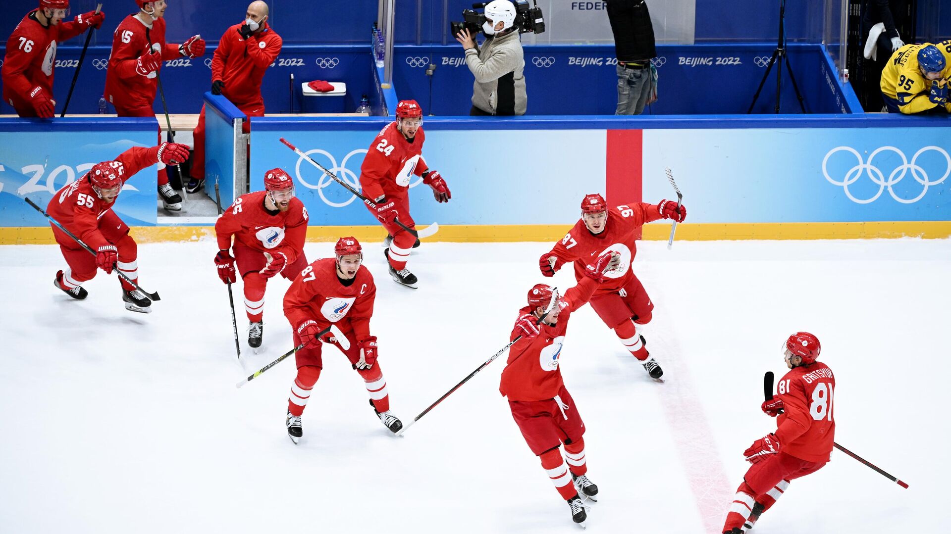 Олимпиада-2022. Хоккей. Мужчины. Матч ОКР - Швеция - Sputnik Таджикистан, 1920, 18.02.2022