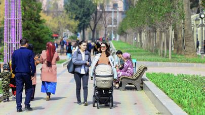 Жители города Душанбе во время проведения праздника Навруз