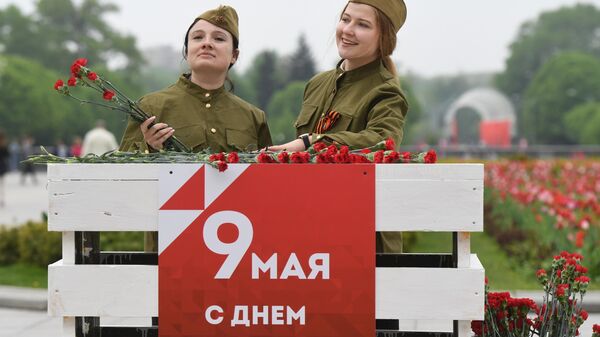 Празднование Дня Победы в Москве - Sputnik Тоҷикистон