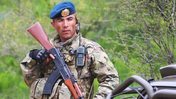 Военнослужащий армии Таджикистана  - Sputnik Таджикистан