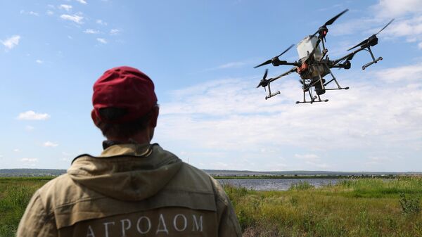 Сев риса при помощи дронов в Краснодарском крае - Sputnik Таджикистан