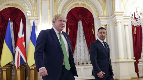 Визит премьер-министра Великобритании Б. Джонсона в Киев - Sputnik Таджикистан