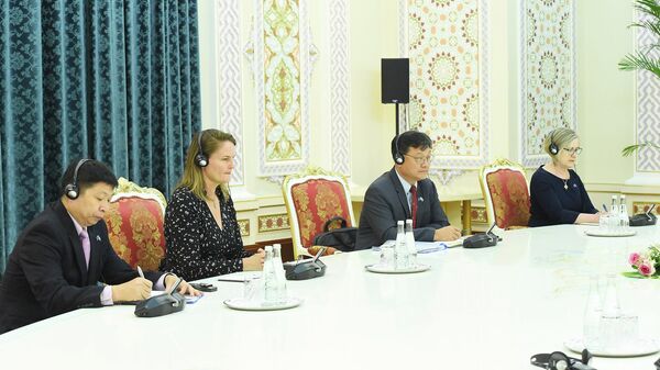 Встреча с Вице-президентом Азиатского банка развития Шиксином Ченом - Sputnik Тоҷикистон