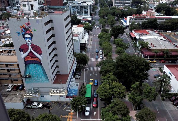 В 2019-м в честь мексиканской художницы в мексиканском Гвадалахаре ее портрет украсил фасад крупного здания. - Sputnik Таджикистан