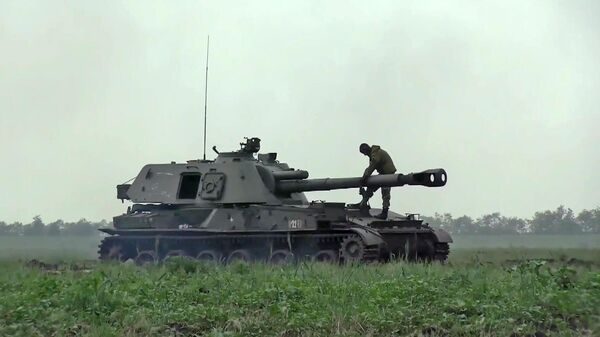 Российские артиллеристы уничтожают позиции ВСУ огнем из САУ Акация - Sputnik Тоҷикистон
