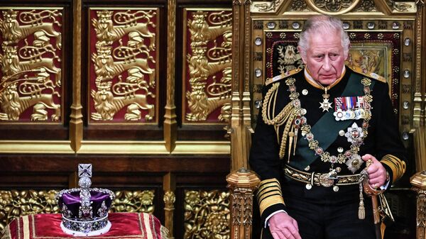 Британский принц Чарльз во время государственного открытия парламента в Лондоне  - Sputnik Таджикистан