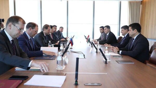Встреча Дениса Мантурова с делегацией из Таджикистана - Sputnik Таджикистан