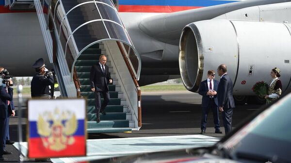 Президент России Владимир Путин прибыл в Самарканд на саммит ШОС - Sputnik Таджикистан