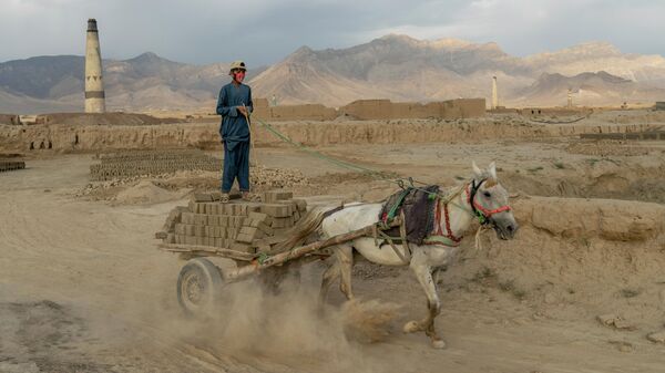 13-летний афганский мальчик работает на кирпичном заводе на окраине Кабула, Афганистан - Sputnik Таджикистан