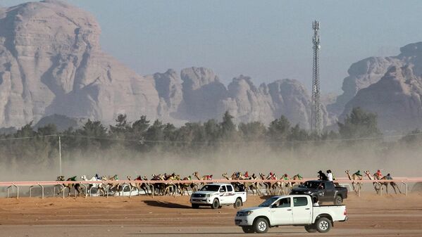 Роботы-жокеи приняли участие в гонке на ипподроме шейха Зайда в Дисахе в пустыне Вади-Рам на юге Иордании. - Sputnik Таджикистан