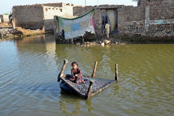 Последствия наводнений в Пакистане. - Sputnik Таджикистан