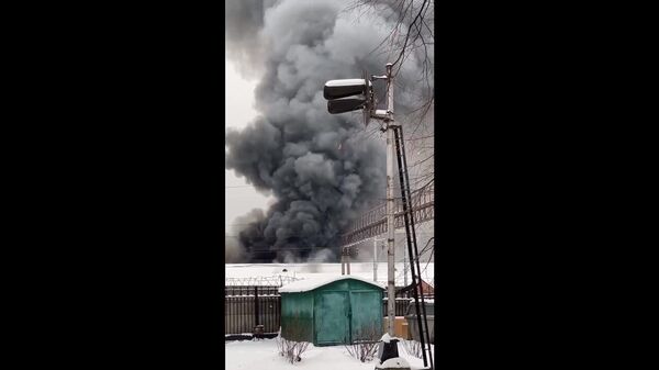 Пожар в центре Москвы - Sputnik Таджикистан