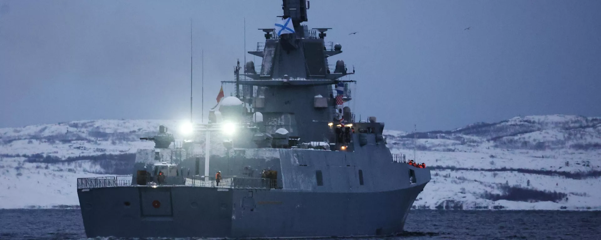 Проводы фрегата Адмирал Горшков в Североморске - Sputnik Тоҷикистон, 1920, 15.03.2023