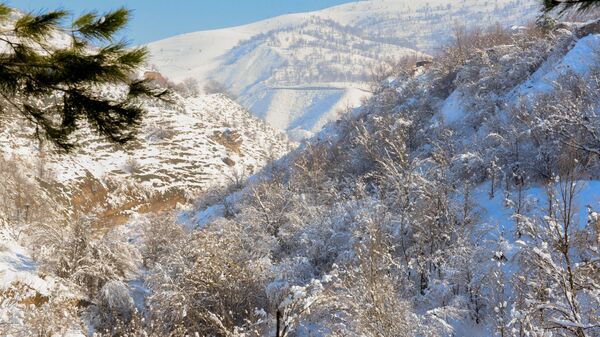 Заснеженные горы в окрестностях города Душанбе - Sputnik Тоҷикистон