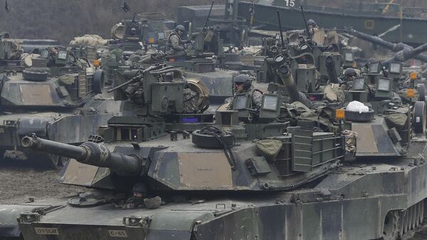 Американские танки M1A2 SEP Abrams - Sputnik Тоҷикистон