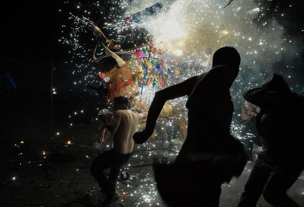 Праздник проводится в столице муниципалитета Тультепек, где производится около трех четвертей всей мексиканских фейерверков. - Sputnik Таджикистан