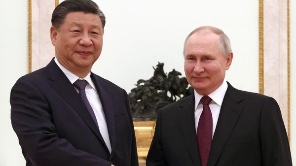 Встреча президента РФ В. Путина с председателем КНР Си Цзиньпином - Sputnik Тоҷикистон