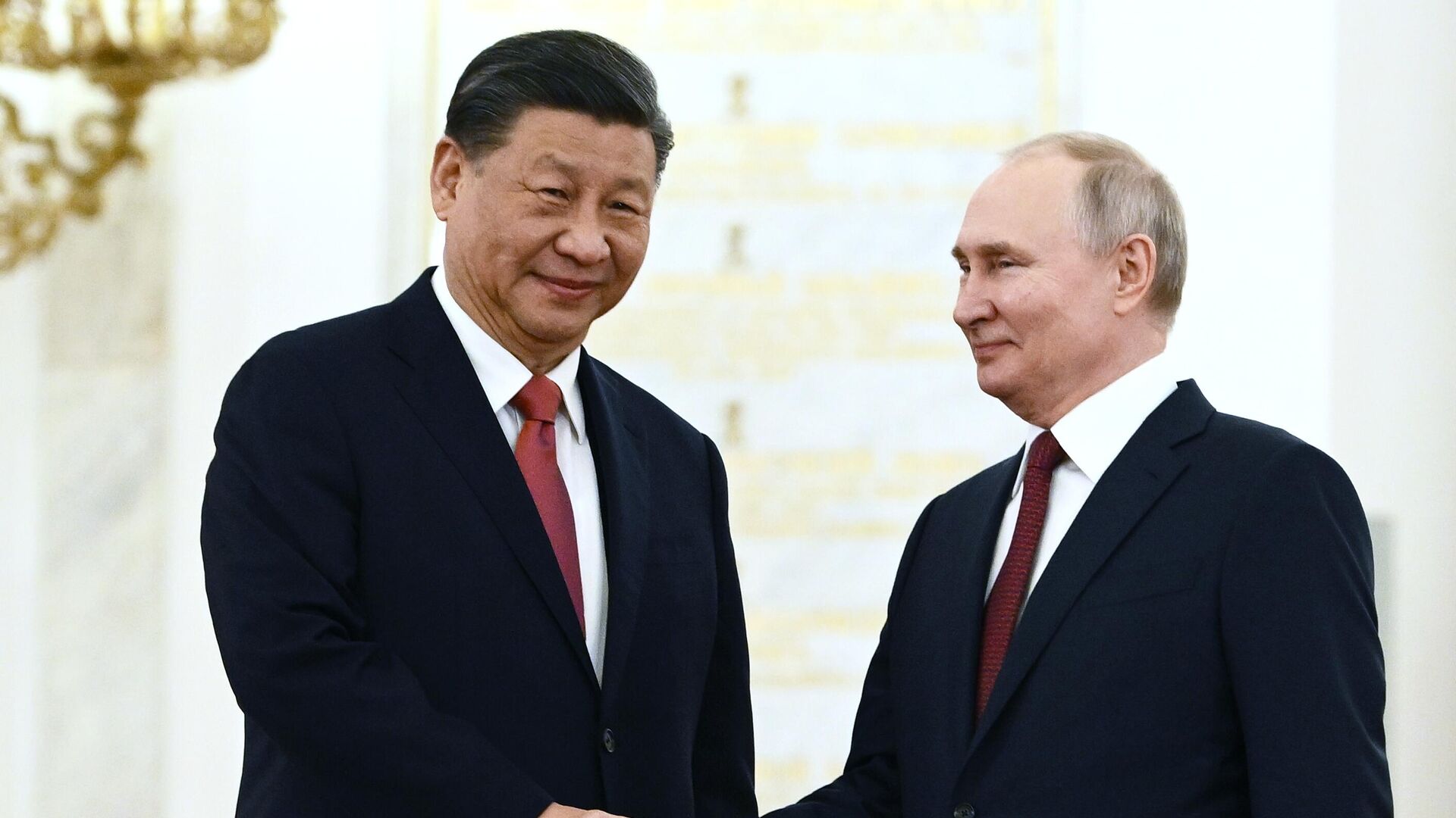 Встреча президента РФ В. Путина и председателя КНР Си Цзиньпина - Sputnik Таджикистан, 1920, 21.03.2023