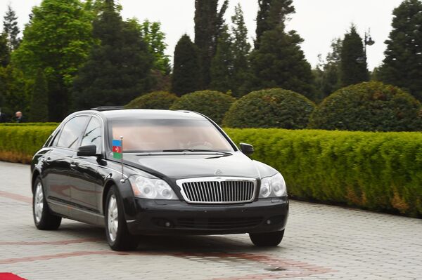 Автомобиль, на котором Алиев передвигался по Душанбе в рамках визита в Таджикистан. - Sputnik Таджикистан
