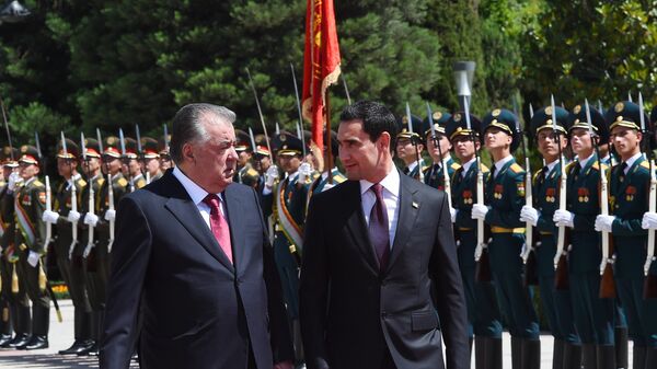 Президент Туркменистана Сердар Бердымухамедов посетил с государственным визитом Таджикистан - Sputnik Таджикистан