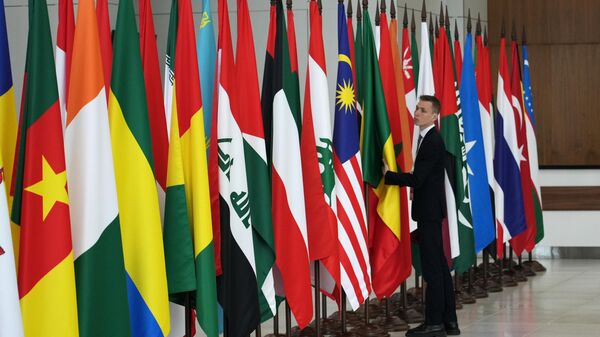 Государственные флаги стран во время XIV Международного экономического форума Россия - Исламский мир: KazanForum - Sputnik Тоҷикистон