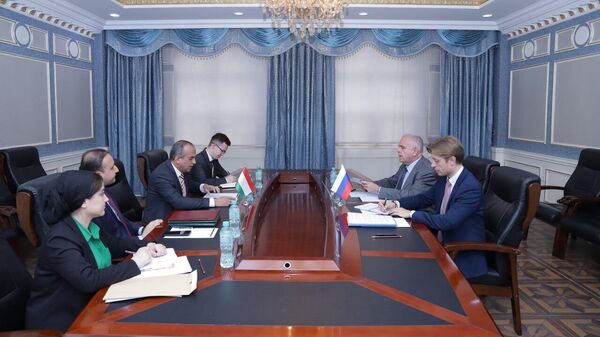 Посол РФ в Таджикистане Семен Григорьев в МИД республики - Sputnik Таджикистан