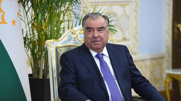 Эмомали Рахмон на встрече с Эмиром Катара - Sputnik Таджикистан