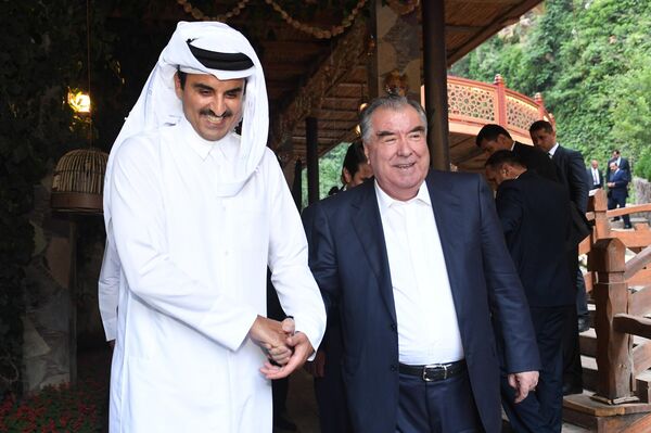 Президент Таджикистана и эмир Катара в загородной резиденции Варзоб. - Sputnik Таджикистан