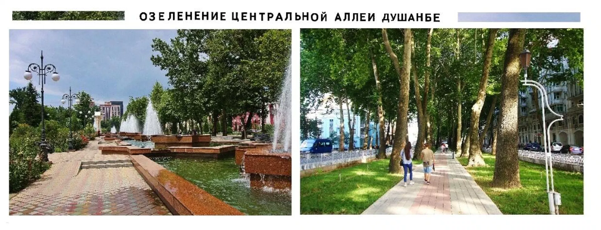 Озеленение центральной аллеи Душанбе - Sputnik Таджикистан, 1920, 17.06.2023