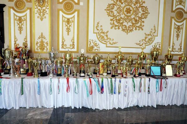 Награды, которые вручили 50 спортсменам Согдийской области. - Sputnik Таджикистан