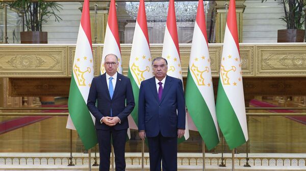Встреча Эмомали Рахмон и немецкого политика Нильса Аннена - Sputnik Таджикистан
