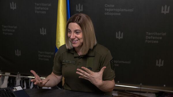 Сара Эштон-Чирилло во время интервью в Киеве - Sputnik Таджикистан