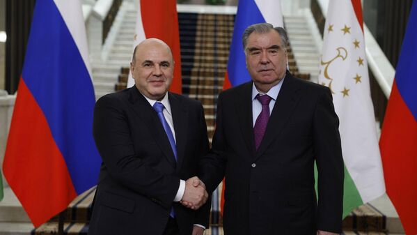 Эмомали Рахмон встретился с премьер-министром России Михаилом Мишустиным. - Sputnik Таджикистан