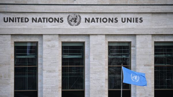 Здание и флаг Организации Объединенных Наций , архивное фото - Sputnik Тоҷикистон
