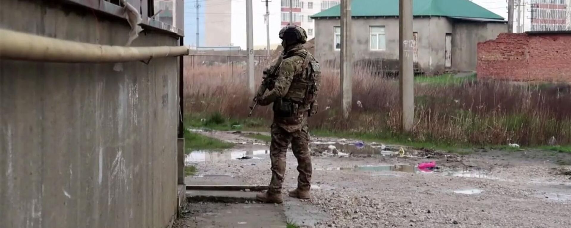 НАК опубликовал видео с места проведения контртеррористической операции в Дагестане - Sputnik Таджикистан, 1920, 31.03.2024