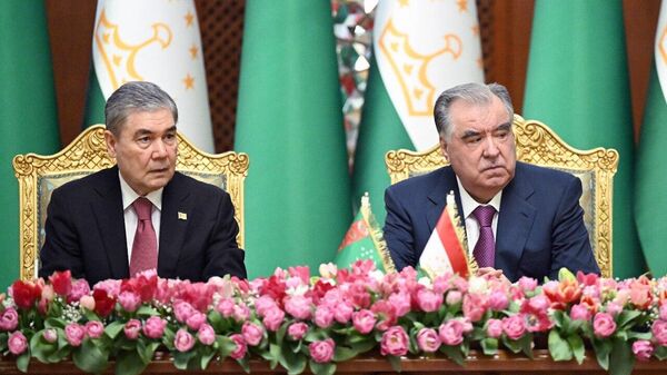 Церемония подписания новых документов о сотрудничестве между Таджикистаном и Туркменистаном - Sputnik Таджикистан