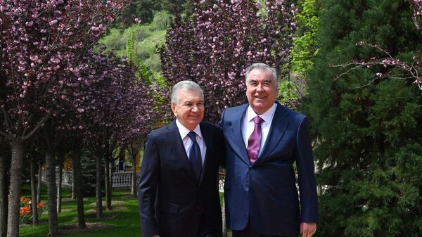 Президенты Таджикистана и Узбекистана Эмомали Рахмон и Шавкат Мирзиёев - Sputnik Таджикистан