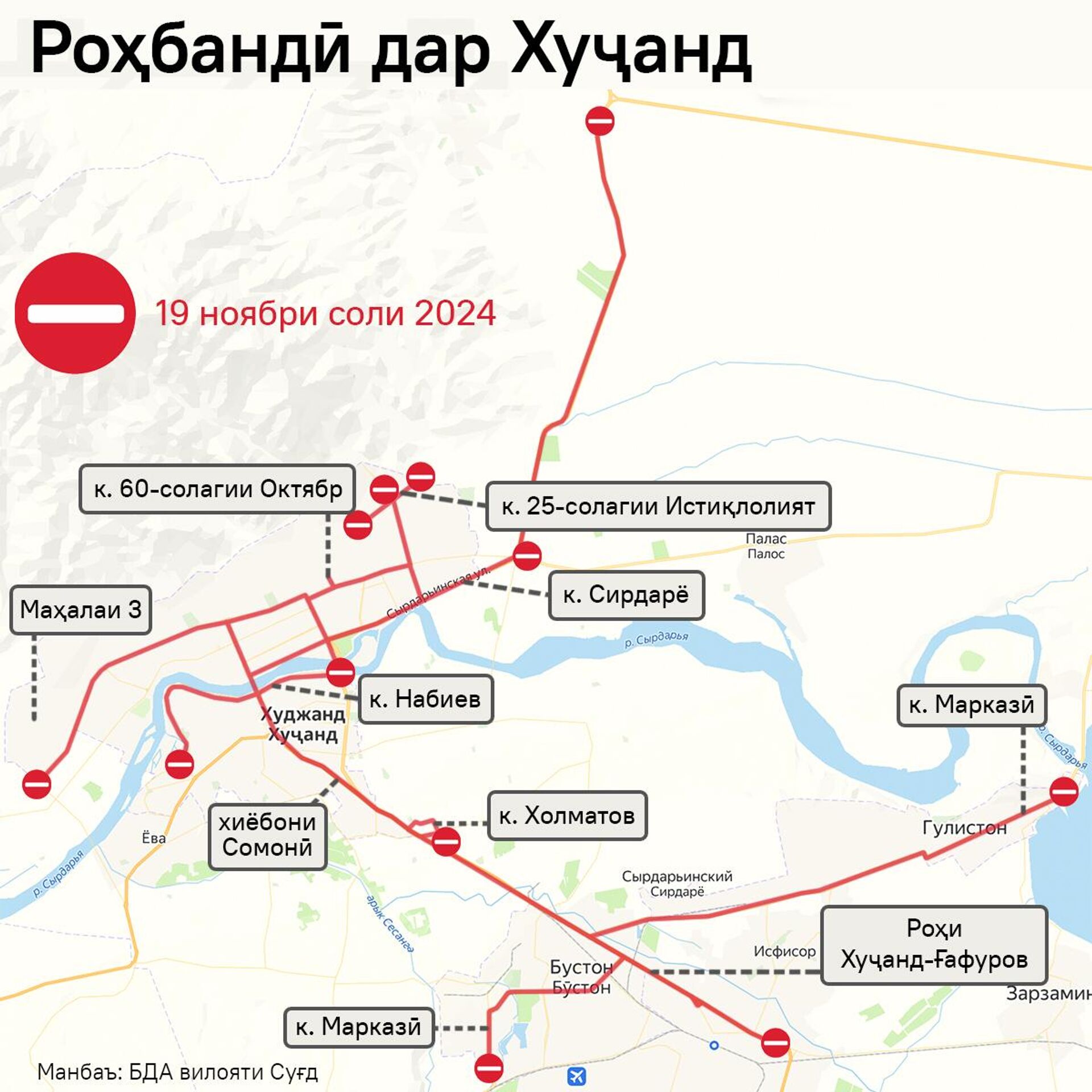 Роҳбандӣ дар Хуҷанд - Sputnik Тоҷикистон, 1920, 18.11.2024