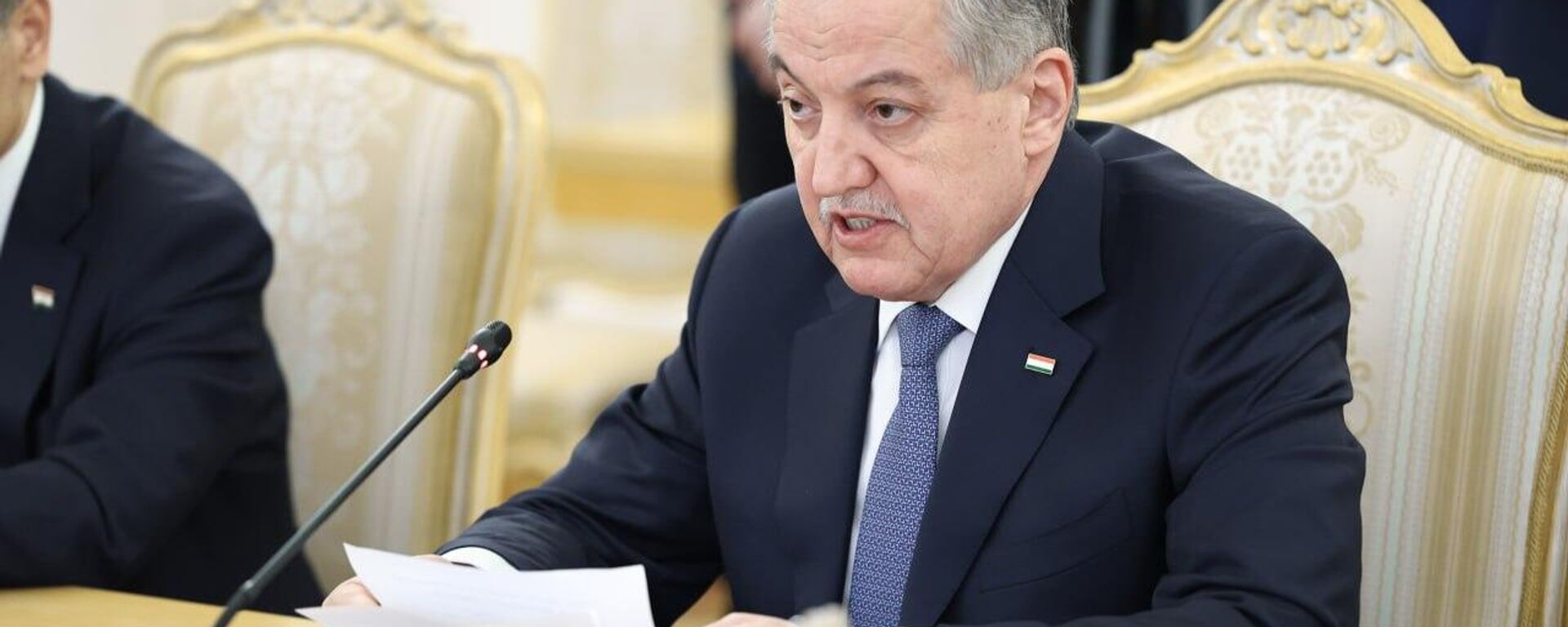 Министр иностранных дел Республики Таджикистан Сироджиддин Мухриддин на переговорах с Сергеем Лавровым - Sputnik Таджикистан, 1920, 13.02.2025