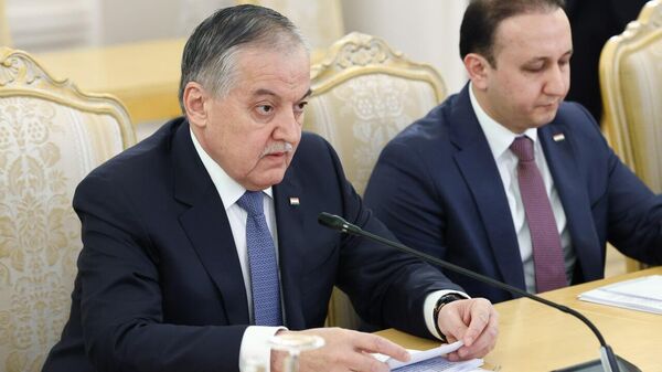 Министр иностранных дел Республики Таджикистан Сироджиддин Мухриддин на переговорах с Сергеем Лавровым - Sputnik Тоҷикистон