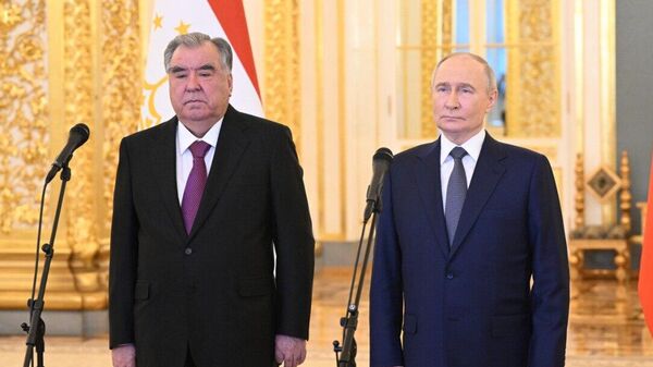 Путин и Рахмон дали старт строительству детского центра и театра в Душанбе - Sputnik Тоҷикистон