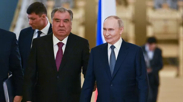 Встреча президента Владимира Путина с президентом Таджикистана Эмомали Рахмоном - Sputnik Тоҷикистон