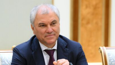 Председатель Государственной Думы РФ Вячеслав Володин во время встречи с председателем Сената Олий Мажлиса Республики Узбекистан Танзилой Нарбаевой в Ташкенте.