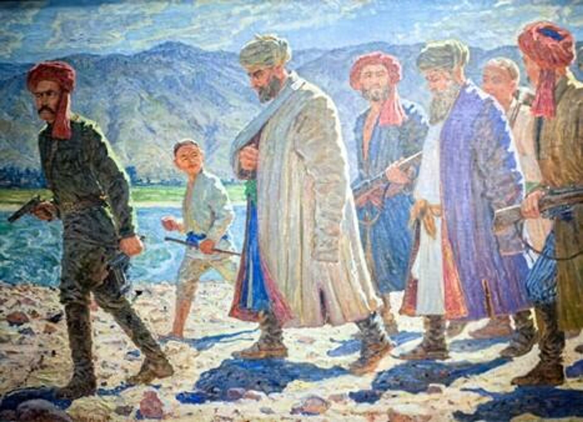 Е.Г. Бурцев. Поимка Ибрагимбека, 1937 Е.Г. Бурцев. Поимка Ибрагимбека, 1937 - Sputnik Таджикистан, 1920, 28.03.2025
