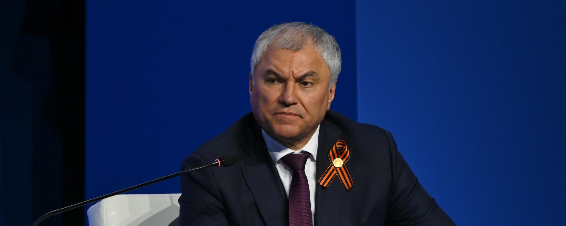 Председатель Государственной Думы РФ Вячеслав Володин на международном форуме Союзного государства Великое наследие - общее будущее в Волгограде - Sputnik Таджикистан, 1920, 29.04.2025