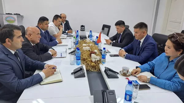 Мулоқоти намояндагони Тоҷикистону Қирғизистон дар Вазорати кишоварзии ҶТ - Sputnik Тоҷикистон